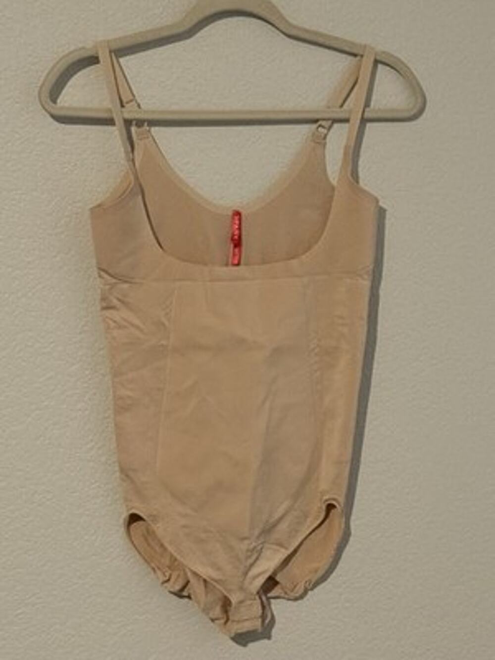 SPANX Womens Shapewear Bodysuit Tan Size XL Compression Adjustable Strap Stretch